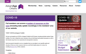 COVID-19 Support Toolkit for LTC Homes, Housing and Other Seniors' Living Facilities